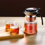 Glass Coffee Pot Teapot with Removable Infuser,Clear Tea Kettle with One Button Press Filter Loose Leaf Brewing Coffee Maker - Image 6
